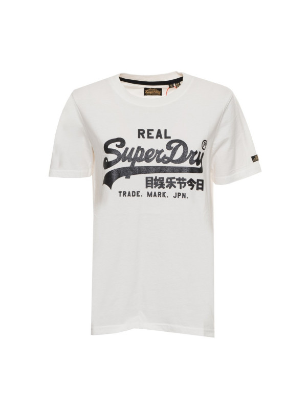Weißes Superdry T-Shirt mit Aufdruck