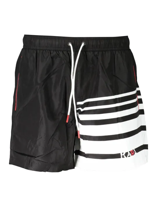 "Karl Lagerfeld Beachwear Badehosen im Sale | Karl Lagerfeld Beachwear KL20MBM03_1C6D3CF_NEROBLACK online kaufen"|Planet-Deluxe