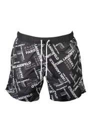 "Karl Lagerfeld Beachwear Badehosen im Sale | KARL LAGERFELD Badeshorts mit Taschen und Kontrastdetails online kaufen"|Planet-Deluxe