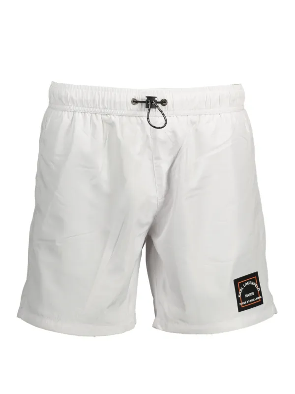"Karl Lagerfeld Beachwear Badehosen im Sale | Karl Lagerfeld Badehose mit Taschen und Logo online kaufen"|Planet-Deluxe