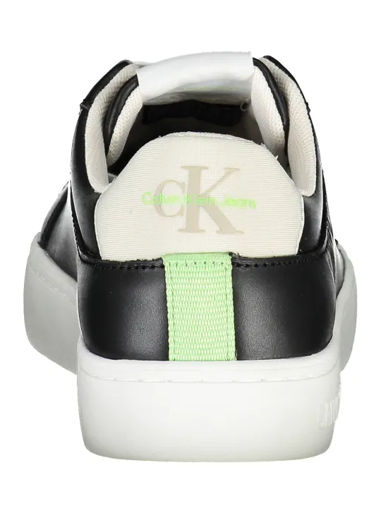 "Calvin Klein Sneakers im Sale | Calvin Klein Nachhaltige Kontrast-Sneaker Schwarz online kaufen"|Planet-Deluxe