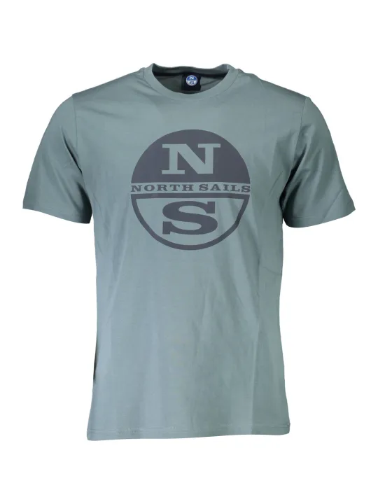 "North Sails T-Shirts im Sale | Kurzarm TShirt Rundhals Logo North Sails Grün online kaufen"|Planet-Deluxe