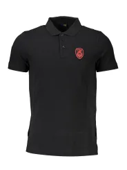 "Cavalli Class Poloshirts im Sale | Cavalli Class Schwarz Poloshirt Kurzarm mit Stickerei online kaufen"|Planet-Deluxe