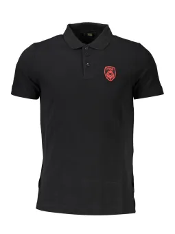 "Cavalli Class Poloshirt Schwarz – Eleganz mit Stickerei"
