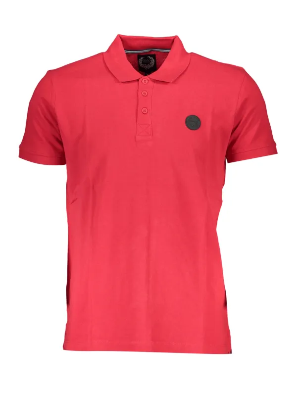 GIAN MARCO VENTURI Rotes Poloshirt mit Logo & Applikation