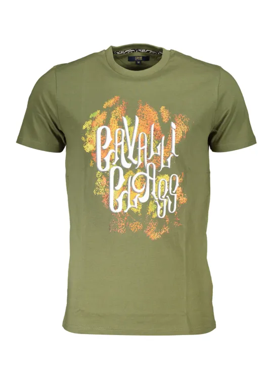 "Cavalli Class T-Shirts im Sale | Cavalli Class QXT61MJD060_EE4F98E_VERDE04050 Grün online kaufen"|Planet-Deluxe