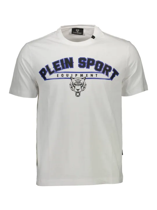 "Plein Sport T-Shirts im Sale | Kontrast T-Shirt mit Logo und Rundhalsausschnitt online kaufen"|Planet-Deluxe