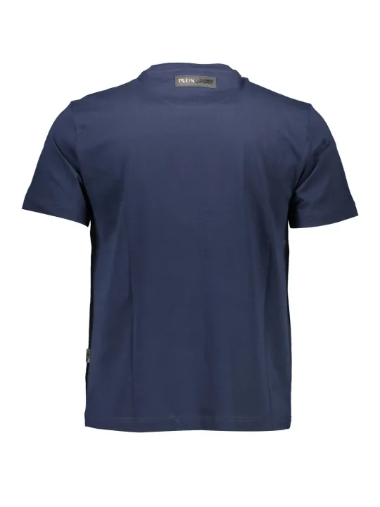 "Plein Sport T-Shirts im Sale | Kontrast Logo TShirt Rundhals Navy Plein Sport online kaufen"|Planet-Deluxe