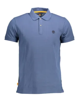 "Timberland Blaues Slim Fit Poloshirt mit Logo-Stickerei"