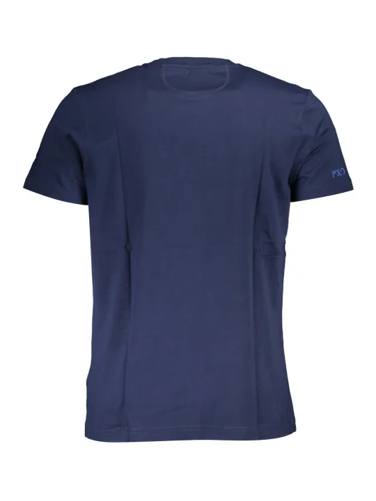 "LA MARTINA T-Shirts im Sale | Blaues Kurzarm TShirt mit Rundhals und Logo Stickerei online kaufen"|Planet-Deluxe