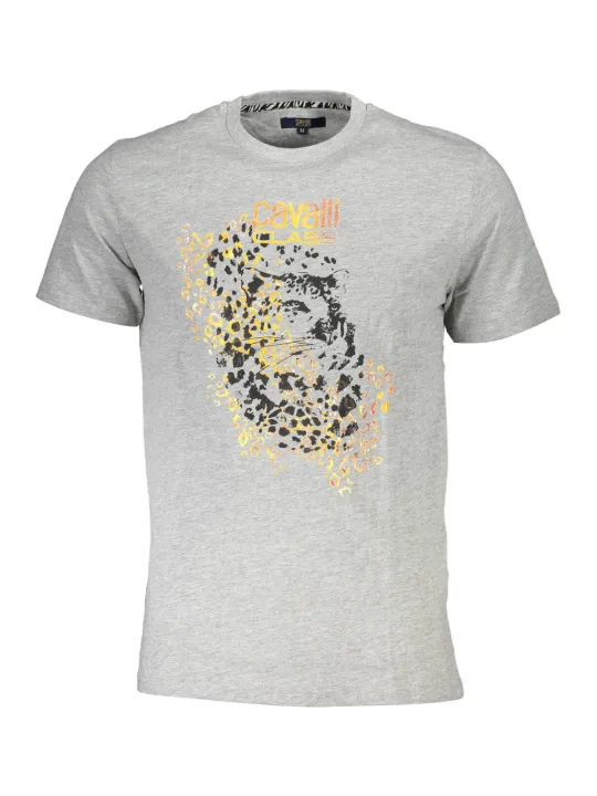 "Cavalli Class T-Shirts im Sale | Cavalli Class QXT61VJD060_A80D435_GRIGIO0496 Grau online kaufen"|Planet-Deluxe