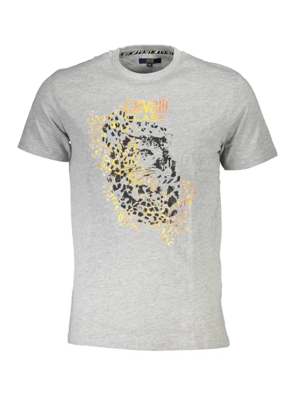 "Cavalli Class T-Shirts im Sale | Cavalli Class QXT61VJD060_A80D435_GRIGIO0496 Grau online kaufen"|Planet-Deluxe
