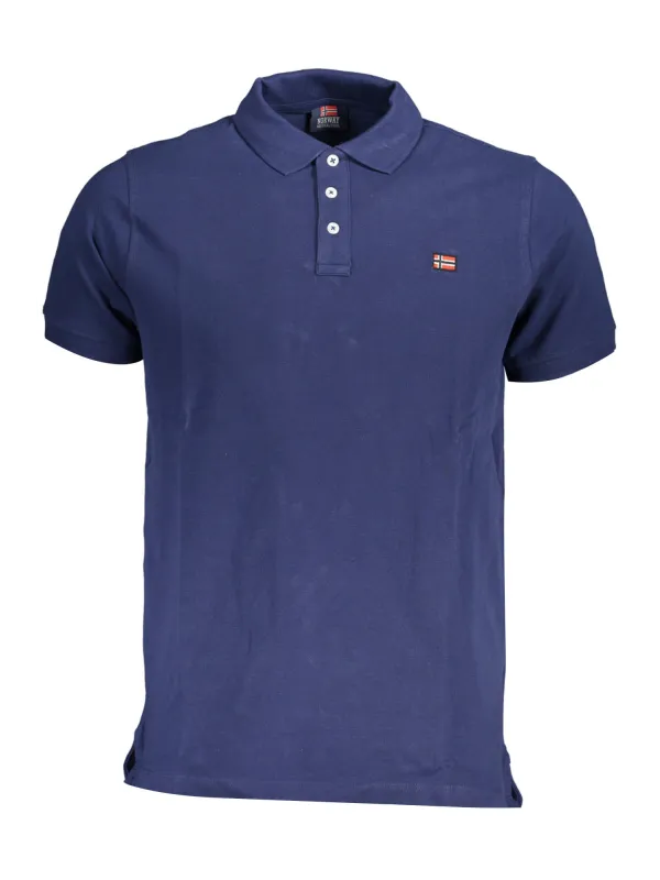 "NORWAY 1963 Poloshirts im Sale | Norwegen Polohemd Kurzarm 3 Knopfe Logo Applikation Indigo online kaufen"|Planet-Deluxe "NORWAY 1963 Poloshirts im Sale | Norwegen Polohemd Kurzarm 3 Knopfe Logo Applikation Indigo online kaufen"|Planet-Deluxe