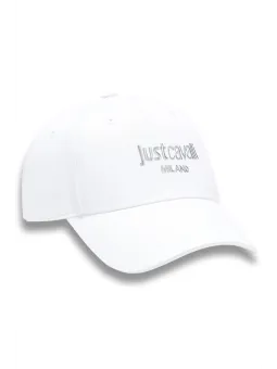 "Just Cavalli Weiße Kappe mit Stickerei & Logo"