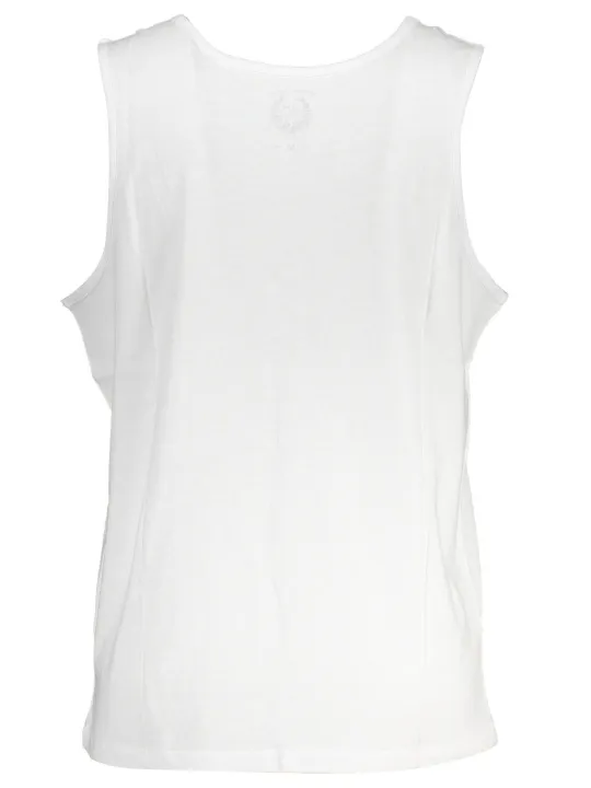 GIAN MARCO VENTURI Weißes Logo Tanktop - Rundhals, Lässig