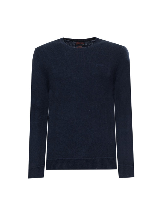 Dunkelblauer Superdry Strickpullover mit Logo