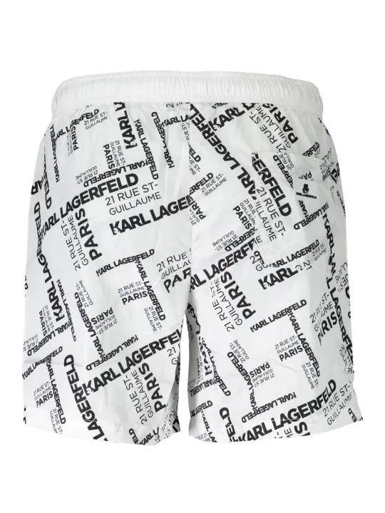 "Karl Lagerfeld Beachwear Badehosen im Sale | Karl Lagerfeld Beachwear KL20MBM08_EE0B017_BIANCOWHIT online kaufen"|Planet-Deluxe