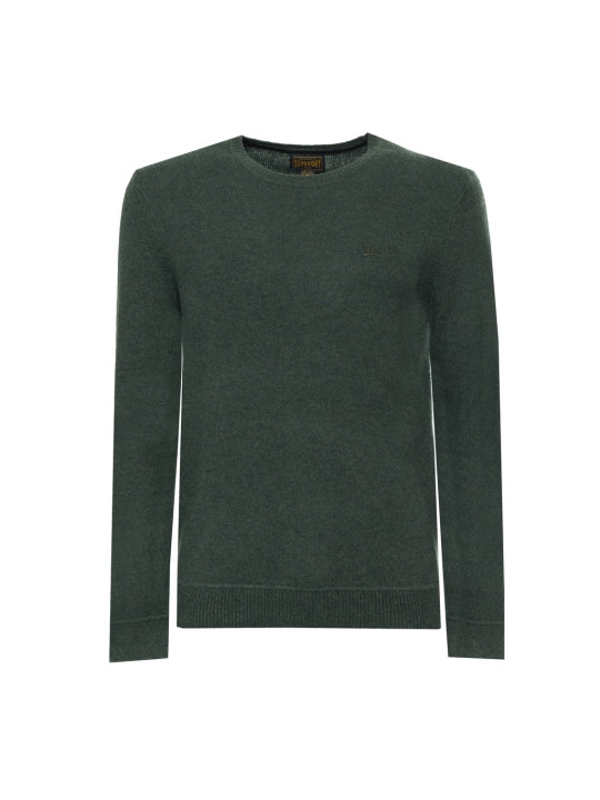 Grüner Superdry Strickpullover mit Logo