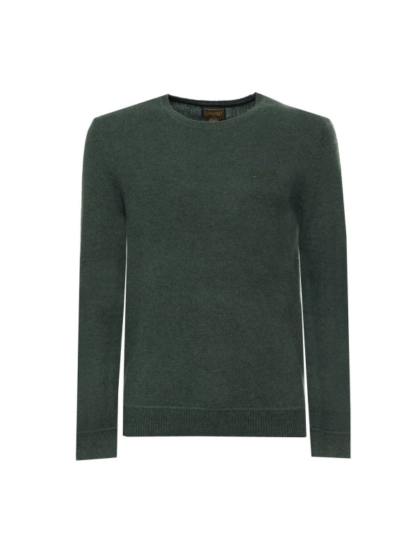 Grüner Superdry Strickpullover mit Logo