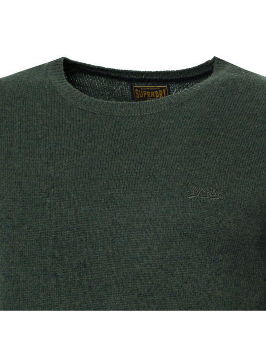 Grüner Superdry Strickpullover mit Logo