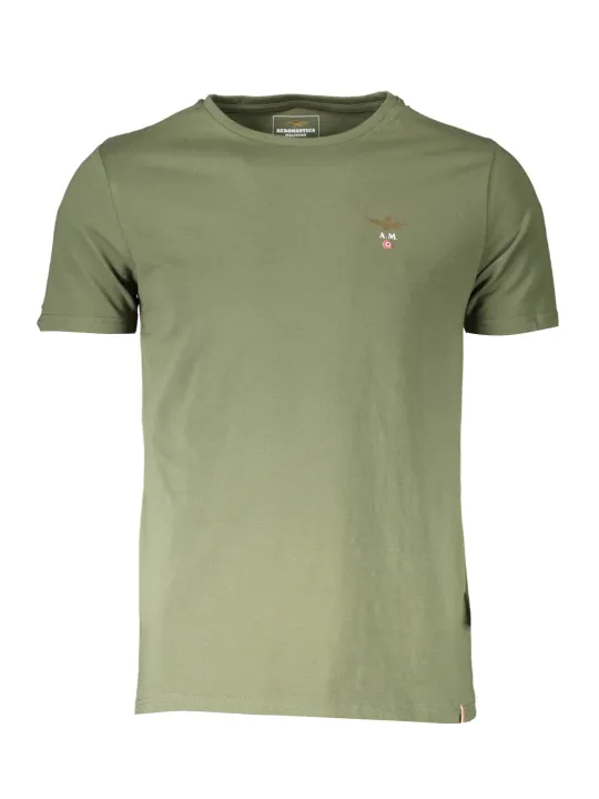 AERONAUTICA MILITARE: Grünes Outdoor T-Shirt Kurzarm AERONAUTICA MILITARE: Grünes Outdoor T-Shirt Kurzarm