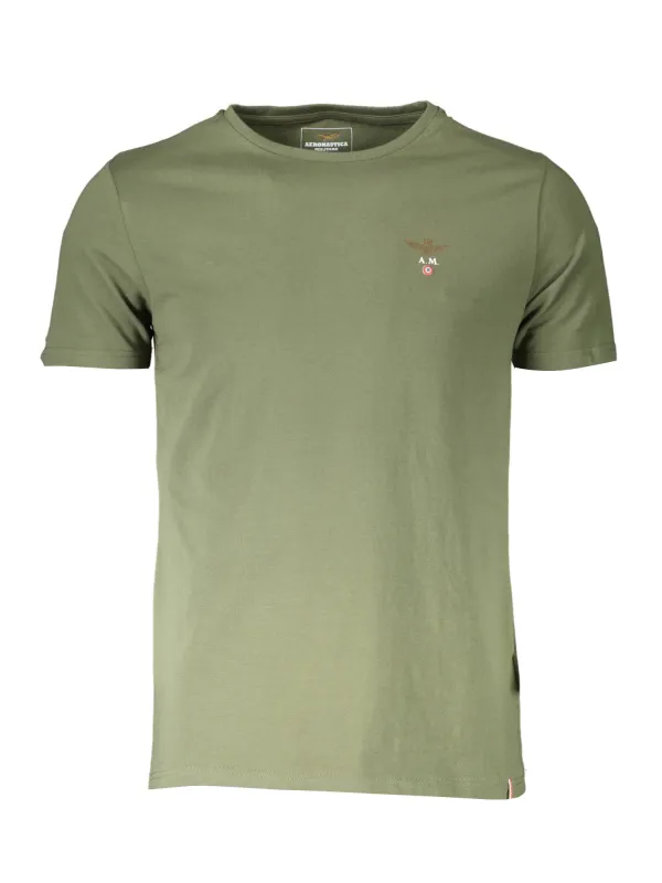 AERONAUTICA MILITARE: Grünes Outdoor T-Shirt Kurzarm AERONAUTICA MILITARE: Grünes Outdoor T-Shirt Kurzarm