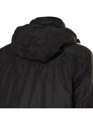 Schwarze Superdry Daunenjacke mit Kapuze
