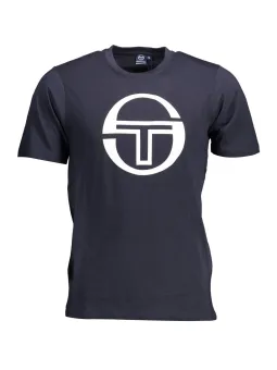 "Sergio Tacchini Blaues Logo T-Shirt - Kurzarm & Stylisch"