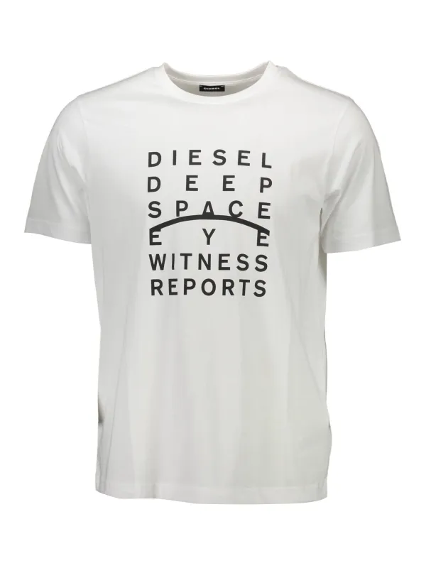 "Diesel T-Shirts im Sale | Diesel S4ELT-JUST_15FA009_BIANCO100 Weiß online kaufen"|Planet-Deluxe