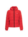 Rote Superdry gesteppte Winterjacke mit Kapuze