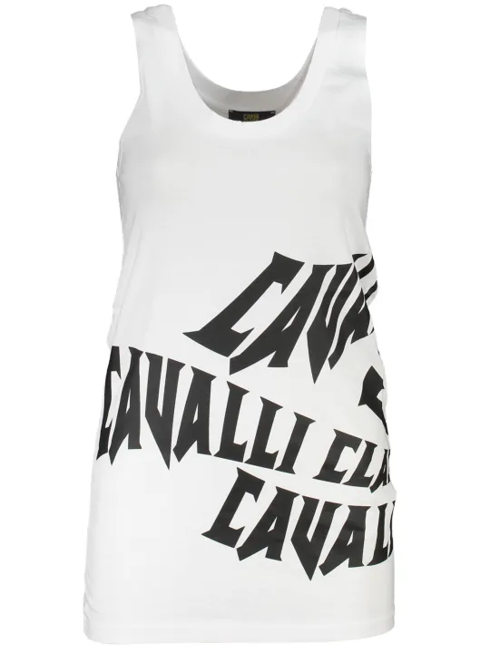 "Cavalli Class Hemden im Sale | Cavalli Class Logo Tanktop mit Print und Rundhalsausschnitt online kaufen"|Planet-Deluxe
