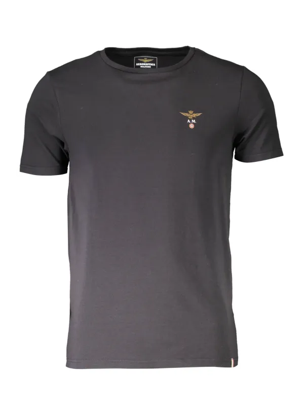 "Stylisches schwarzes Outdoor-T-Shirt von Aeronautica" "Stylisches schwarzes Outdoor-T-Shirt von Aeronautica"