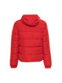 Rote Superdry Pufferjacke mit Kapuze