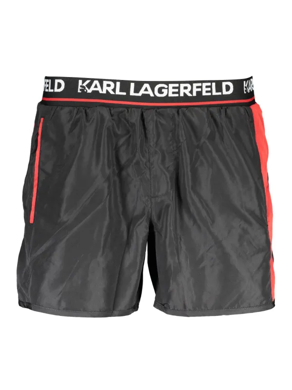 "Karl Lagerfeld Beachwear Badehosen im Sale | Karl Lagerfeld Badeboxershorts mit Taschen und Kontrastdetails online kaufen"|Planet-Deluxe