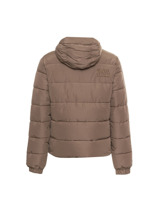 Superdry Sportswear braune Pufferjacke Rückseite