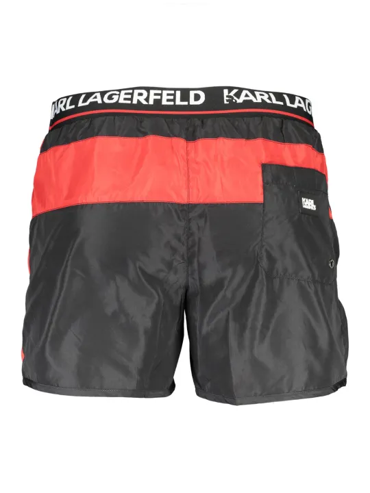 "Karl Lagerfeld Beachwear Badehosen im Sale | Karl Lagerfeld Badeboxershorts mit Taschen und Kontrastdetails online kaufen"|Planet-Deluxe
