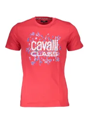 "Cavalli Class T-Shirts im Sale | Cavalli Class QXT61UJD060_E9BD684_ROSSO02000 Rot online kaufen"|Planet-Deluxe
