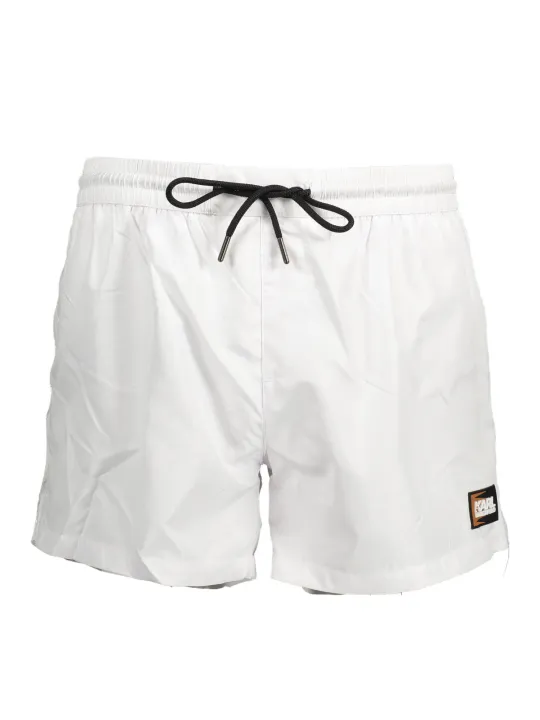 "Karl Lagerfeld Beachwear Badehosen im Sale | Kurze Badeboxershorts mit Tasche und Kontrastdetails online kaufen"|Planet-Deluxe