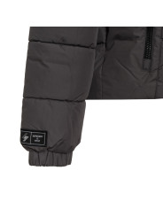 Graue Superdry Winterjacke mit Tasche