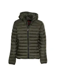 Grüne Superdry Daunenjacke mit Kapuze