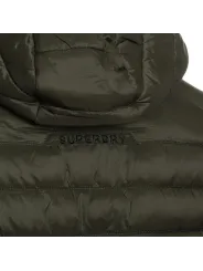 Grüne Superdry gesteppte Herrenjacke