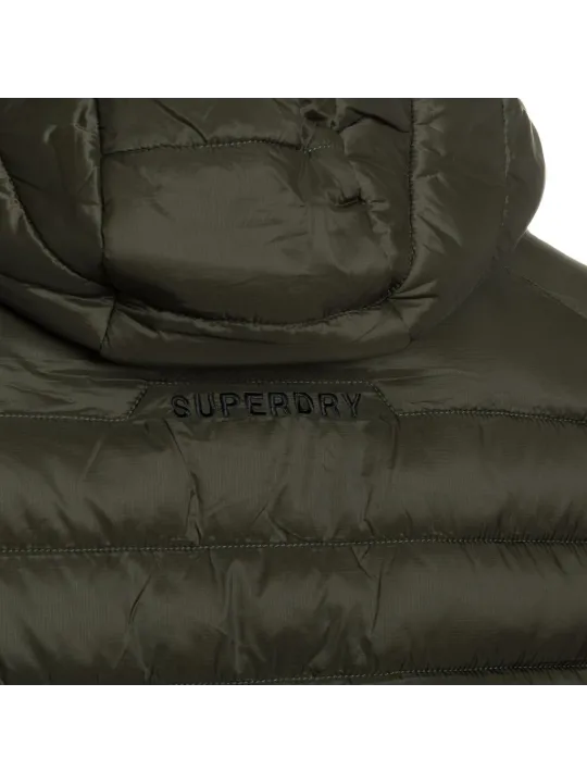 Grüne Superdry gesteppte Herrenjacke