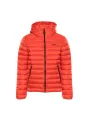 Orange Superdry gesteppte Daunenjacke mit Kapuze