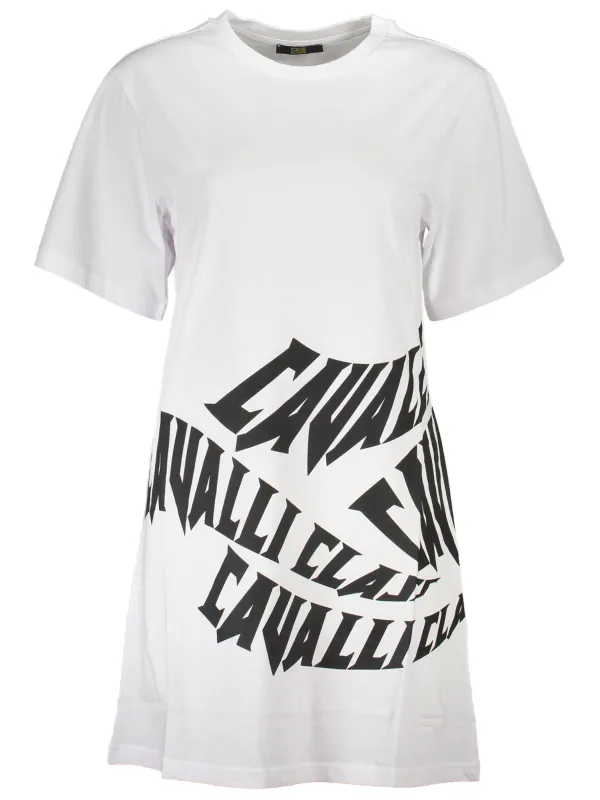 "Cavalli Class Kleider im Sale | Cavalli Class Print Kleid mit Logo und Rundhals - Weiß online kaufen"|Planet-Deluxe "Cavalli Class Kleider im Sale | Cavalli Class Print Kleid mit Logo und Rundhals - Weiß online kaufen"|Planet-Deluxe
