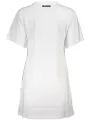 "Cavalli Class Kleider im Sale | Cavalli Class Print Kleid mit Logo und Rundhals - Weiß online kaufen"|Planet-Deluxe