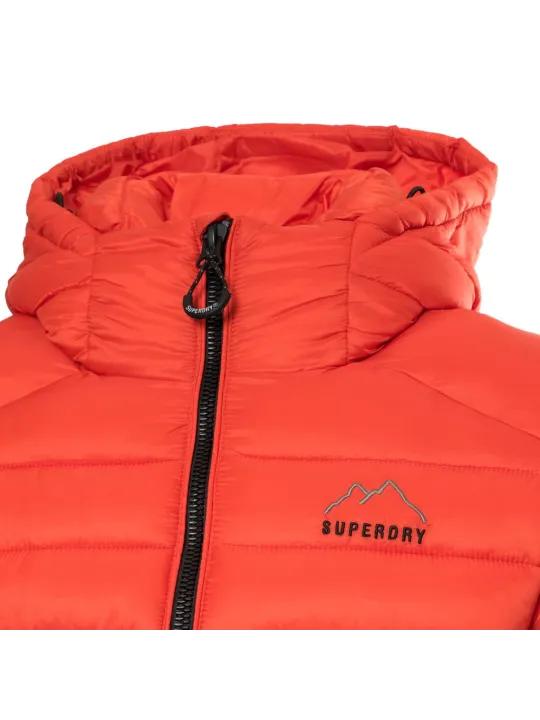 Leuchtend orange Superdry Pufferjacke