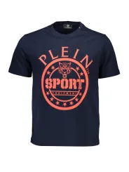 "Plein Sport T-Shirts im Sale | Kontrast T-Shirt mit Rundhals und Logo Navy online kaufen"|Planet-Deluxe
