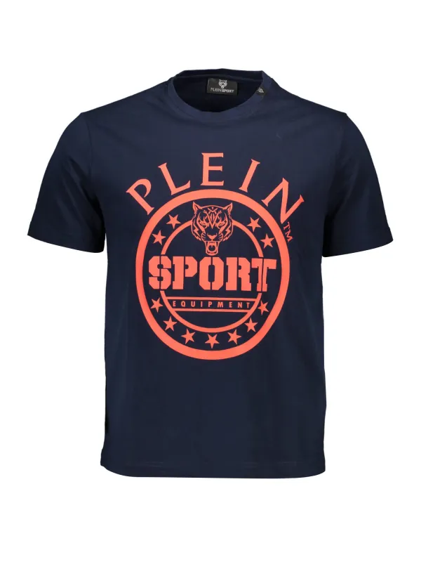 "Plein Sport T-Shirts im Sale | Kontrast T-Shirt mit Rundhals und Logo Navy online kaufen"|Planet-Deluxe