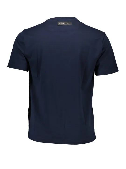 "Plein Sport T-Shirts im Sale | Kontrast T-Shirt mit Rundhals und Logo Navy online kaufen"|Planet-Deluxe