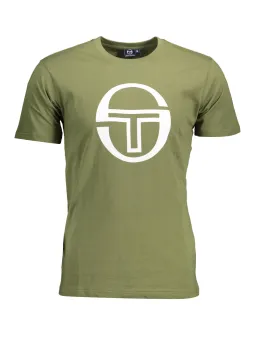 "Sergio Tacchini Grünes Logo T-Shirt - Stilvoll & Bequem"